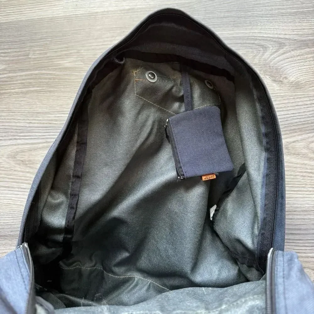Vintage 80s Levi's Orange Tab Blue‎ Backpack Suede Canvas School Hiking Leather